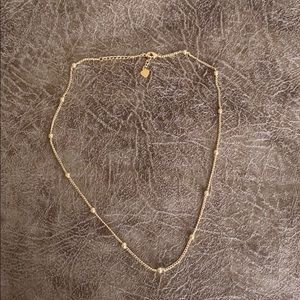 Gold beaded chocker necklace